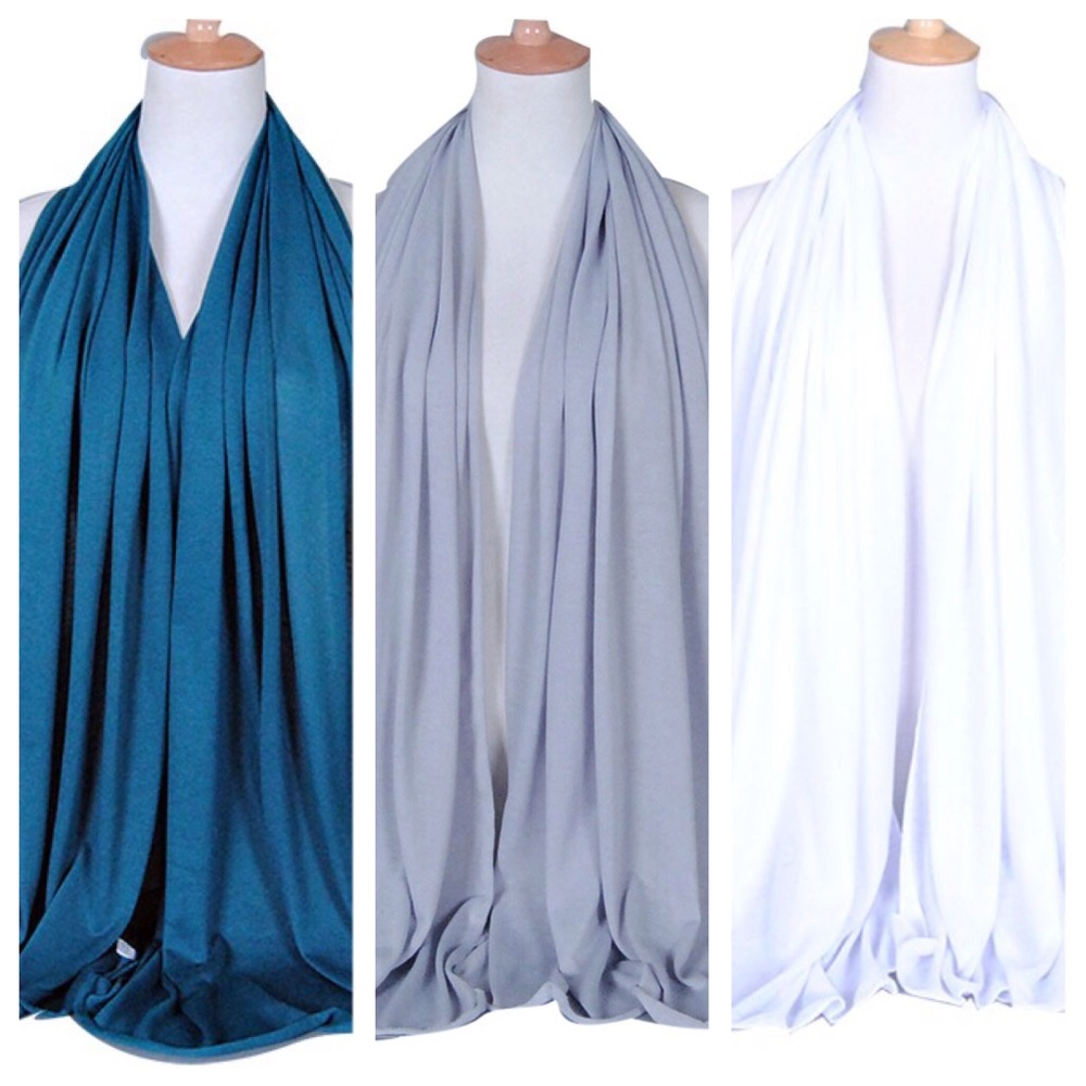 Lightweight poly cotton jersey Hijab scarf